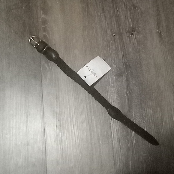 NWT: KNOTTY PETS, BRAIDED CLASSIC, DOG COLLAR, BLK W/BLK LTH & GOLD HARDWARE. - Picture 12 of 16